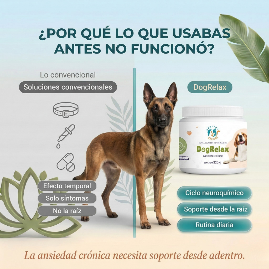 DogRelax vs sedantes farmacológicos - comparativa suplemento natural para perros
