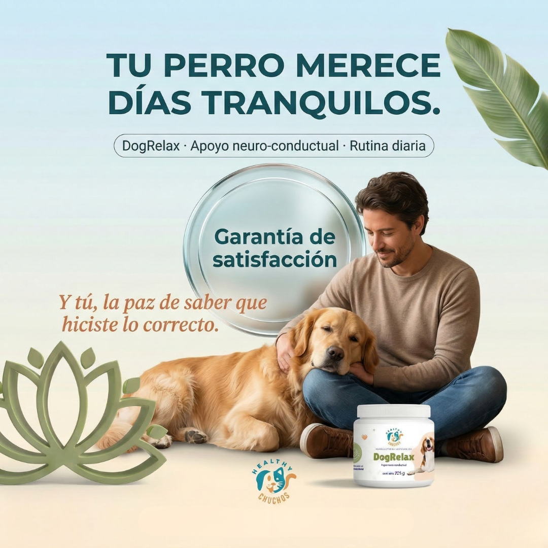 Etiqueta DogRelax con 9 activos y dosis terapéutica